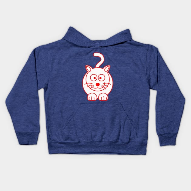 Red Cat Kids Hoodie by cameradog